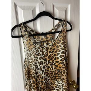 Dressy Leopard tank Cover Up shirt